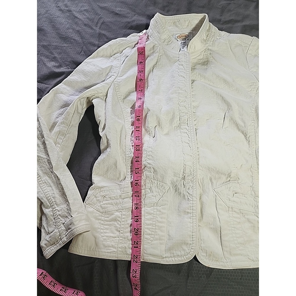Talbots Cropped Jacket Mock Collar Long Sleeve Petites‎ 8 Stretch - Picture 3 of 9